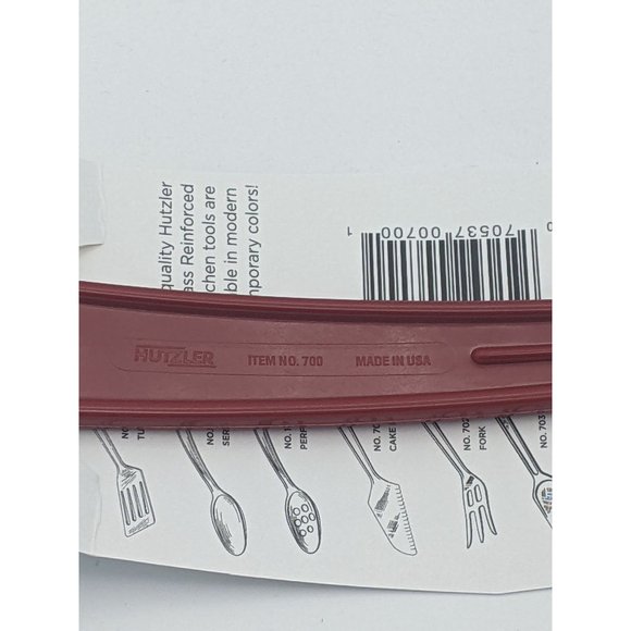 Hutzler Solid Serving Spoon Nylon Reinforced Utensil 11" Red No 700 - Picture 3 of 3